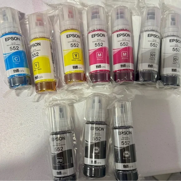 Epson 552 Ink Bottle Collection - Vibrant Colors - Picture 1 of 1